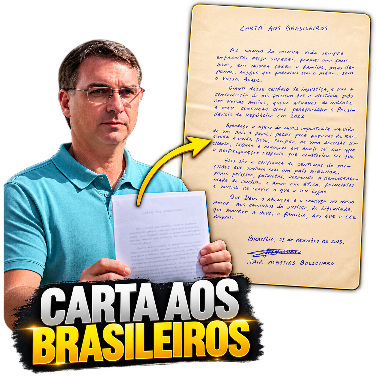 Registro da carta exibida na convocação